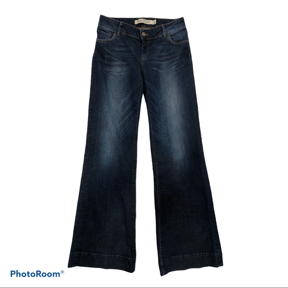 Zara Dark Blue Flare & Wide Leg Jeans